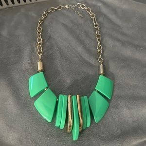 Gold & Green statement necklace